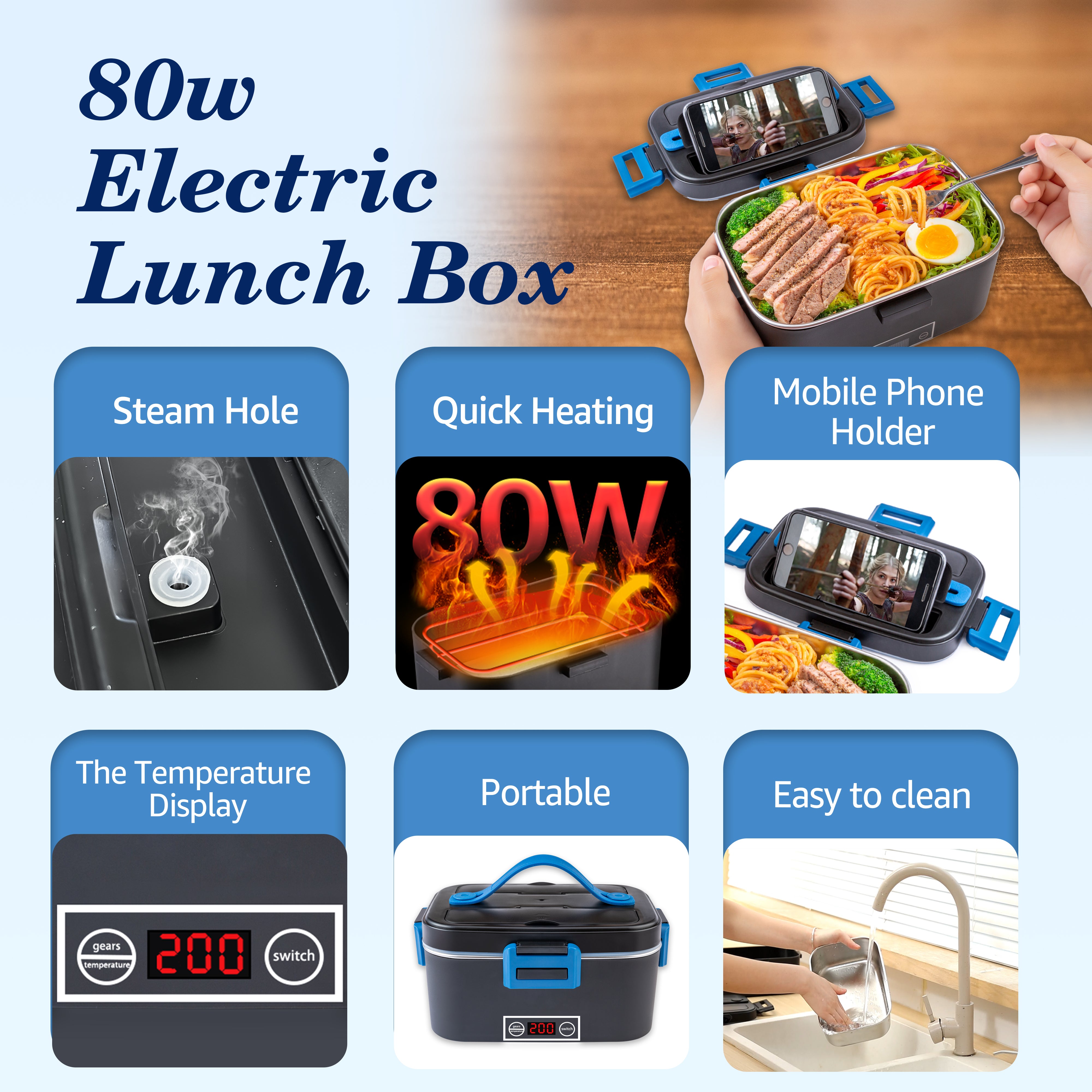 𝗩𝗼𝘆𝗮𝗴𝗲𝗿 Electric Lunch Box for Adults with Temperature