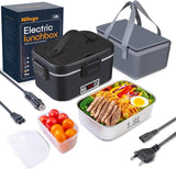 【𝗩𝗼𝘆𝗮𝗴𝗲𝗿】Electric Lunch Box for Adults 1.8L/80W Portable Heated Lunch Box for Men 3 in 1 110V/12V/24V